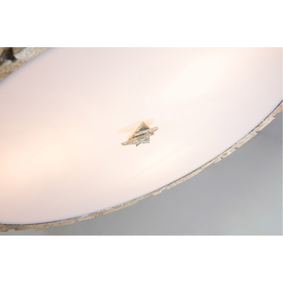 Mosaic 3 Light Silver Bath/Flush Mounts Ceiling Light in Silver Leaf with Antique